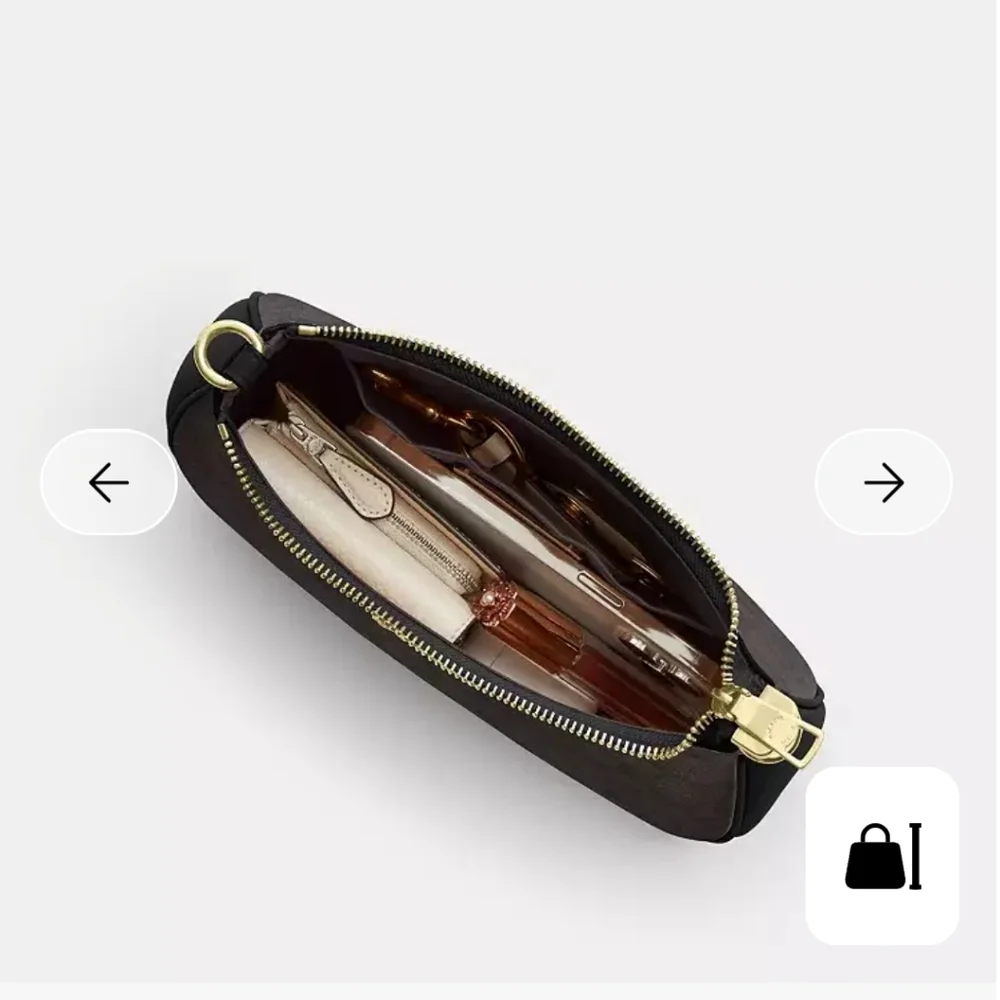 Coach Teri Shoulder Bag  Black and Walnut with Gold Accents - Picture 12 of 14